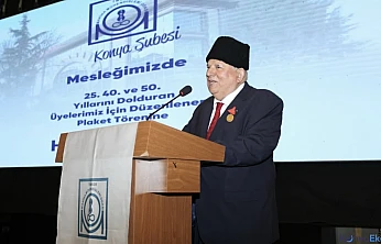 Konya Makine Mühendisleri Odası'ndan emektarlara plaket