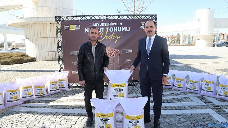 Konya Büyükşehir’den üreticiye nohut tohumu desteği