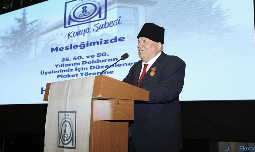 Konya Makine Mühendisleri Odası'ndan emektarlara plaket